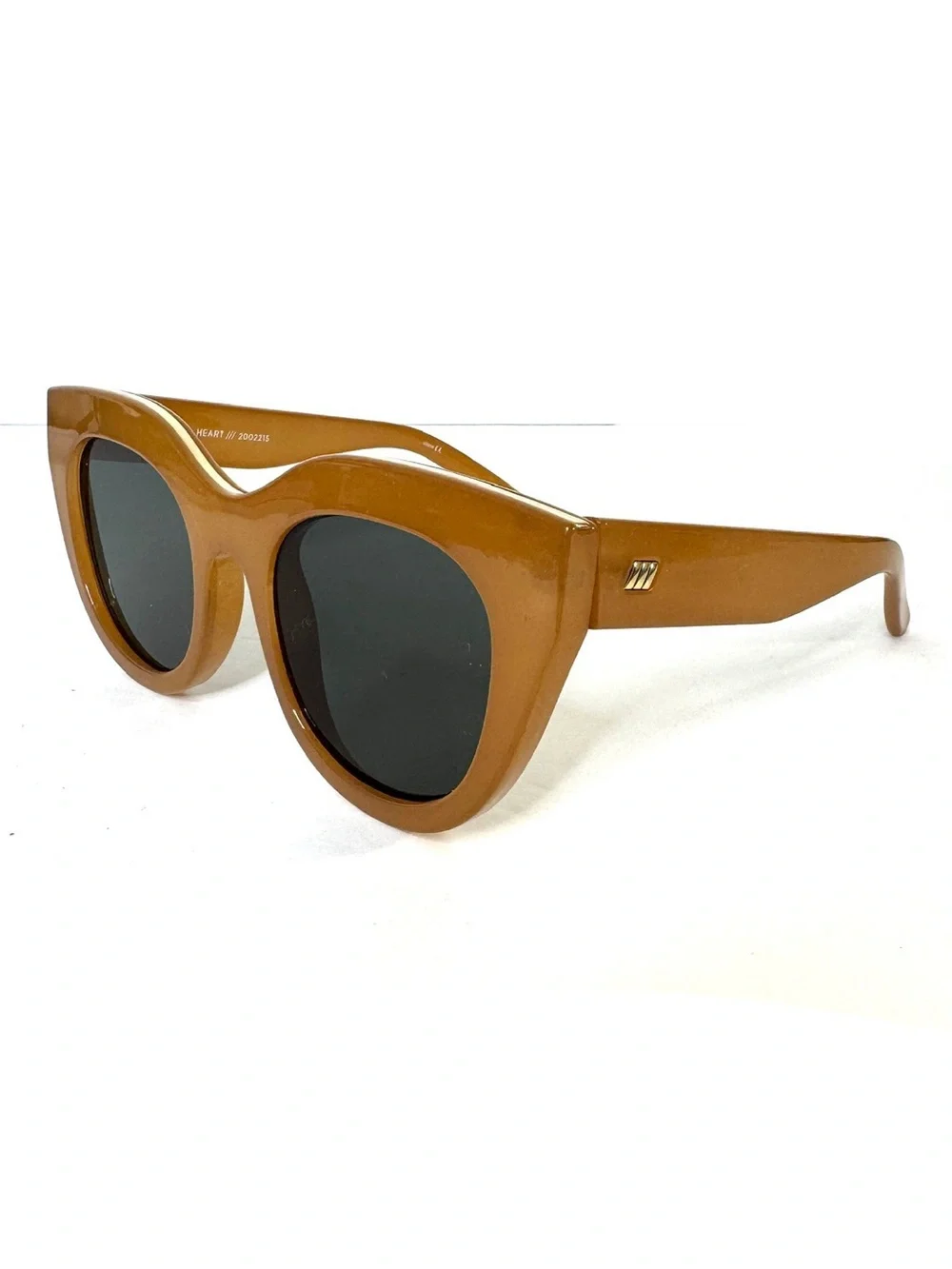 LE SPECS Air Heart Cat Eye Sunglasses Caramel With Gold